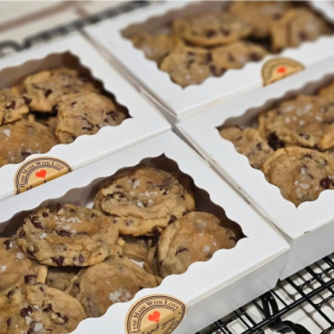 Mini Chocolate Chip Cookies with Flaky Sea Salt